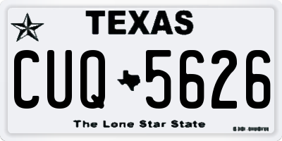 TX license plate CUQ5626