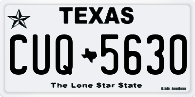 TX license plate CUQ5630