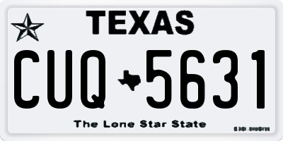 TX license plate CUQ5631