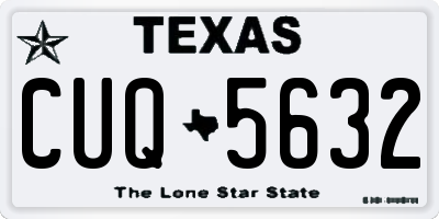 TX license plate CUQ5632