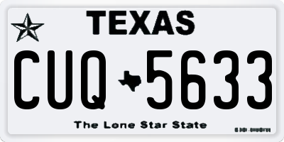 TX license plate CUQ5633