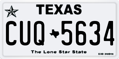 TX license plate CUQ5634