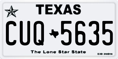 TX license plate CUQ5635