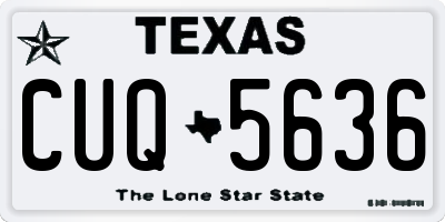 TX license plate CUQ5636