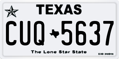 TX license plate CUQ5637