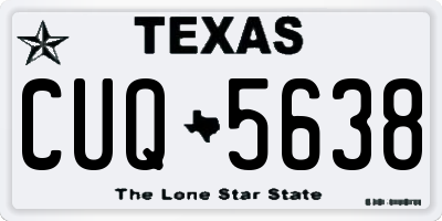 TX license plate CUQ5638