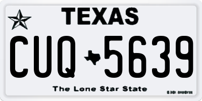 TX license plate CUQ5639