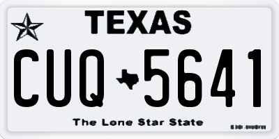 TX license plate CUQ5641