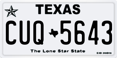 TX license plate CUQ5643