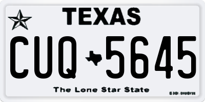 TX license plate CUQ5645