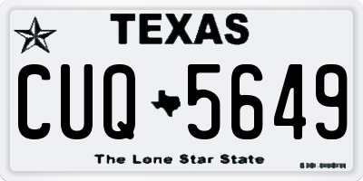 TX license plate CUQ5649