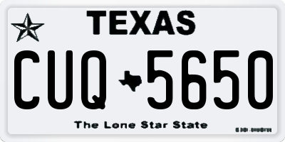 TX license plate CUQ5650