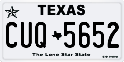 TX license plate CUQ5652