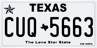 TX license plate CUQ5663