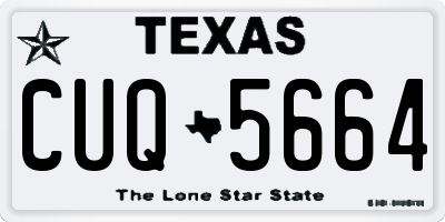 TX license plate CUQ5664