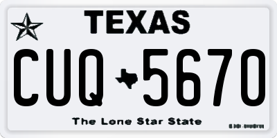 TX license plate CUQ5670