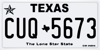 TX license plate CUQ5673