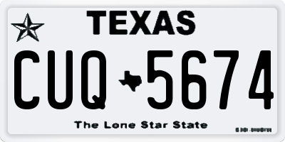 TX license plate CUQ5674