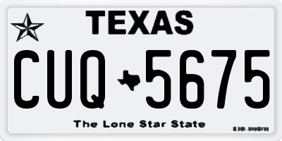TX license plate CUQ5675