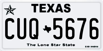 TX license plate CUQ5676