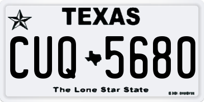 TX license plate CUQ5680
