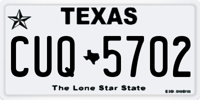 TX license plate CUQ5702