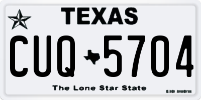 TX license plate CUQ5704