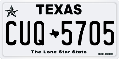 TX license plate CUQ5705