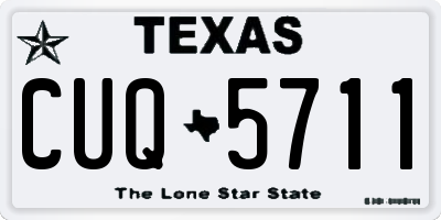 TX license plate CUQ5711