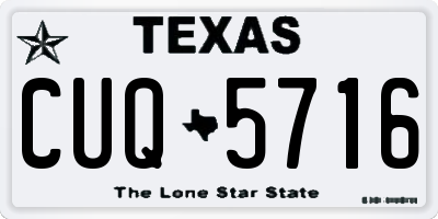 TX license plate CUQ5716