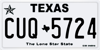 TX license plate CUQ5724
