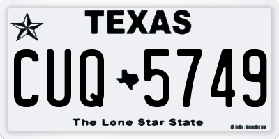 TX license plate CUQ5749