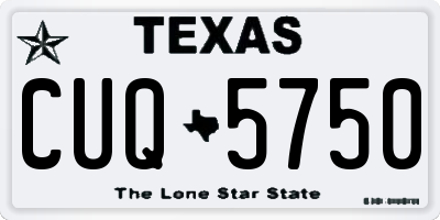 TX license plate CUQ5750