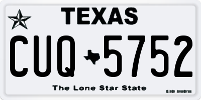 TX license plate CUQ5752