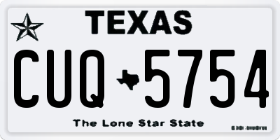 TX license plate CUQ5754