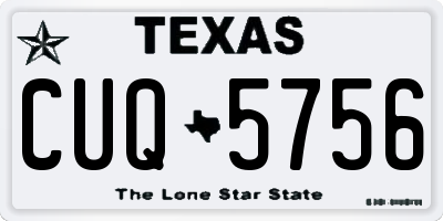 TX license plate CUQ5756