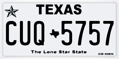 TX license plate CUQ5757