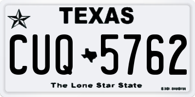 TX license plate CUQ5762