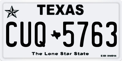 TX license plate CUQ5763