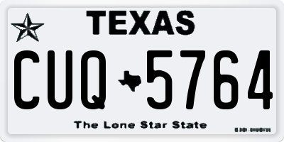 TX license plate CUQ5764