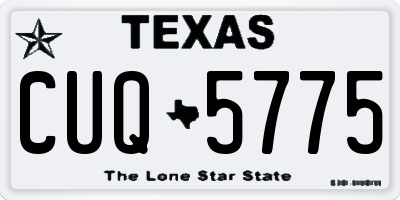 TX license plate CUQ5775