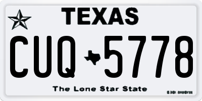 TX license plate CUQ5778