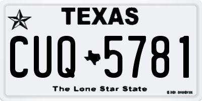 TX license plate CUQ5781