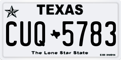 TX license plate CUQ5783