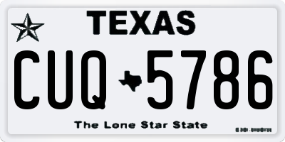 TX license plate CUQ5786
