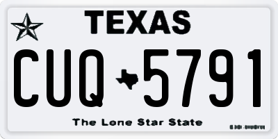 TX license plate CUQ5791