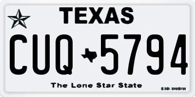TX license plate CUQ5794