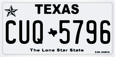 TX license plate CUQ5796
