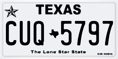 TX license plate CUQ5797