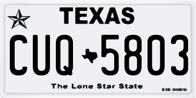 TX license plate CUQ5803